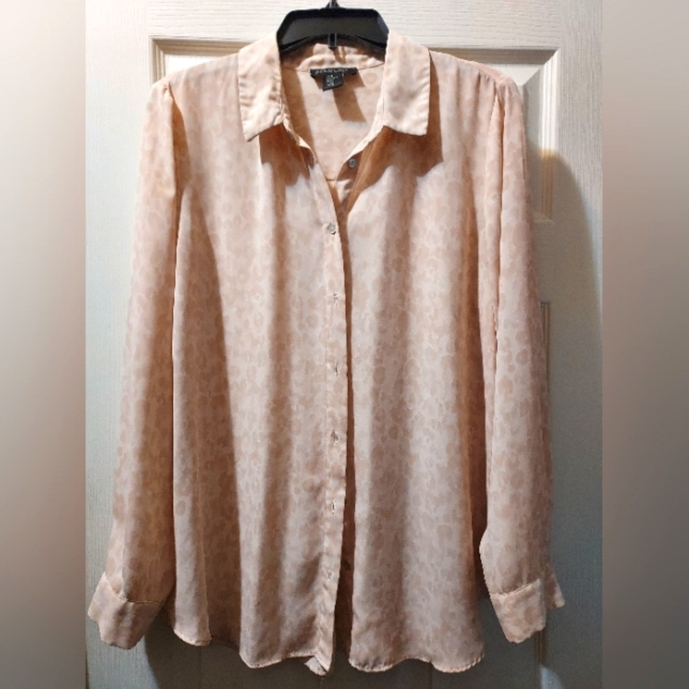 🐆 Blush Leopard Print Blouse